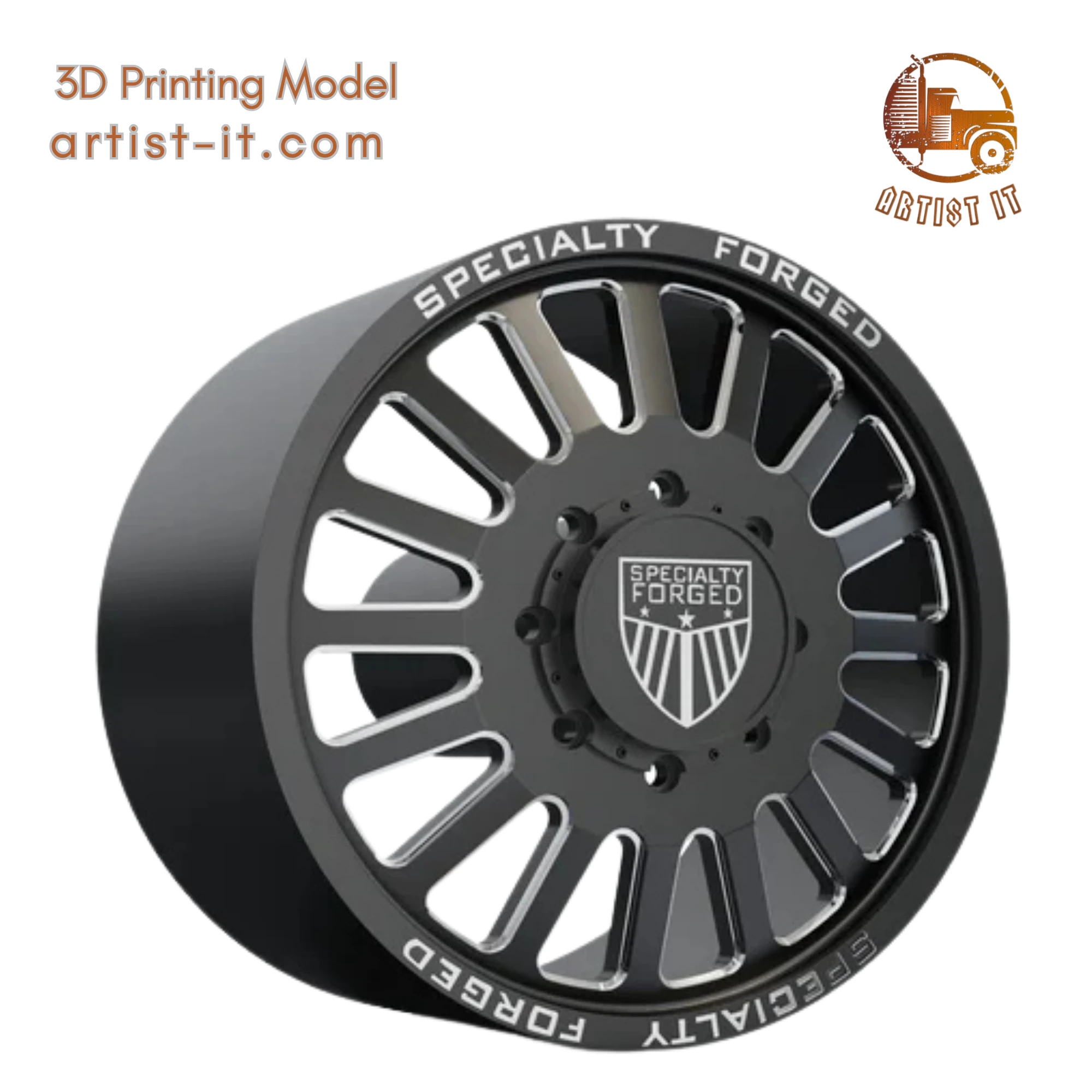 FRONT SPECIALITY FORGED D004 WHEEL 3D MODEL 3D Print Model .c4d .max .obj .3ds .fbx .stl .blend