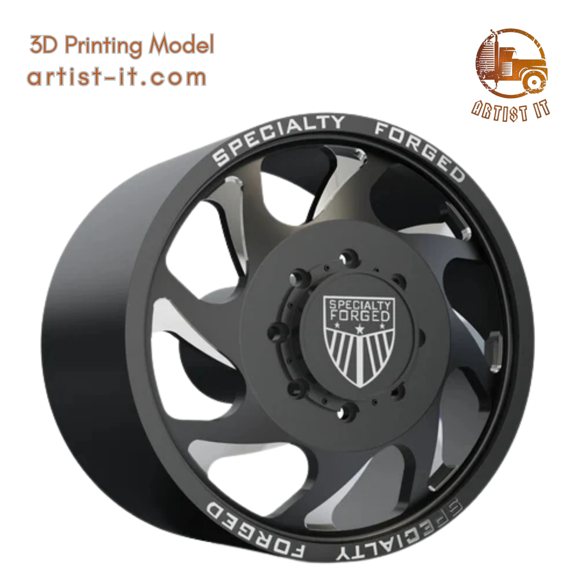 FRONT SPECIALITY FORGED D006 WHEEL 3D MODEL 3D Print Model .c4d .max .obj .3ds .fbx .stl .blend 