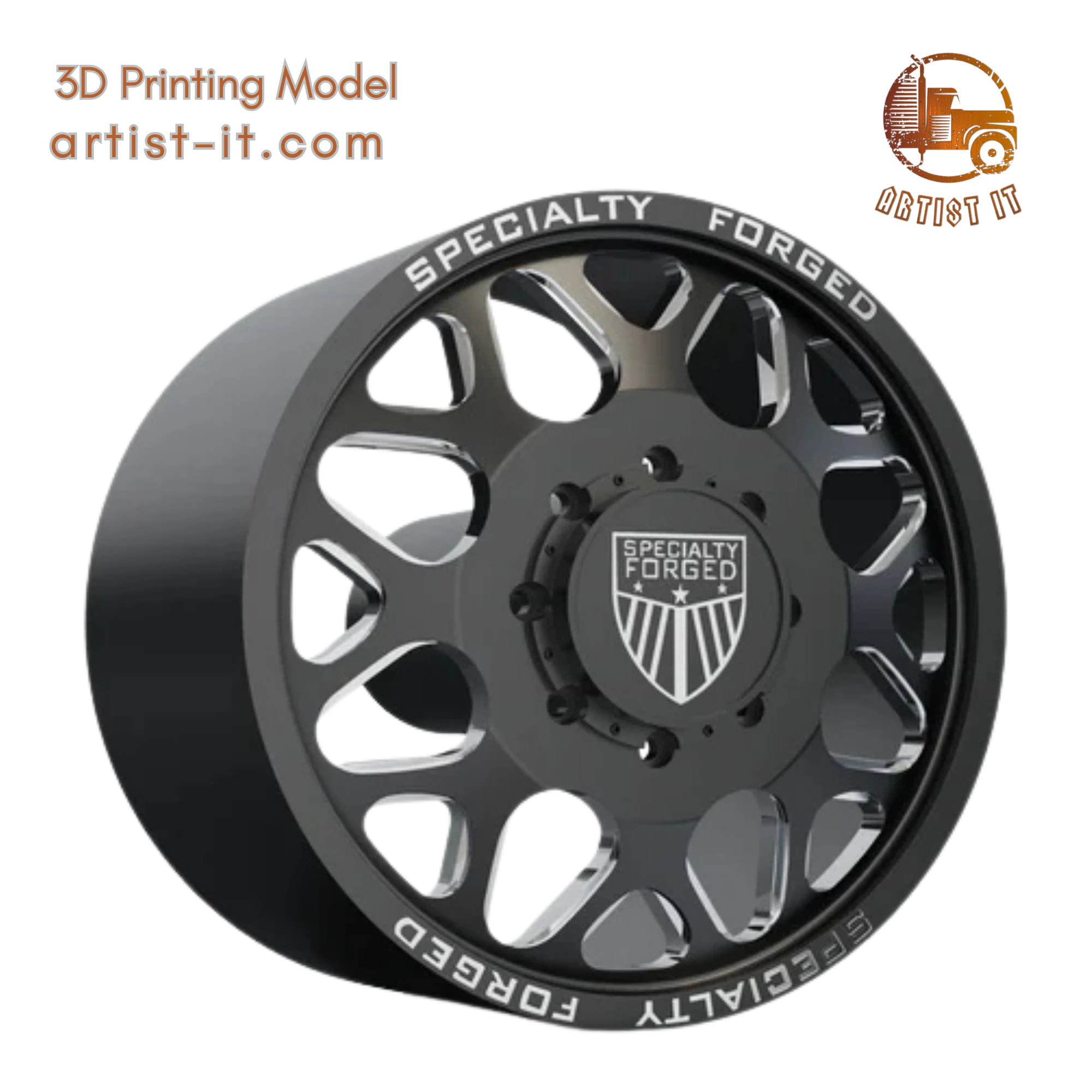 FRONT SPECIALITY FORGED D009 WHEEL 3D MODEL 3D Print Model .c4d .max .obj .3ds .fbx .stl .blend