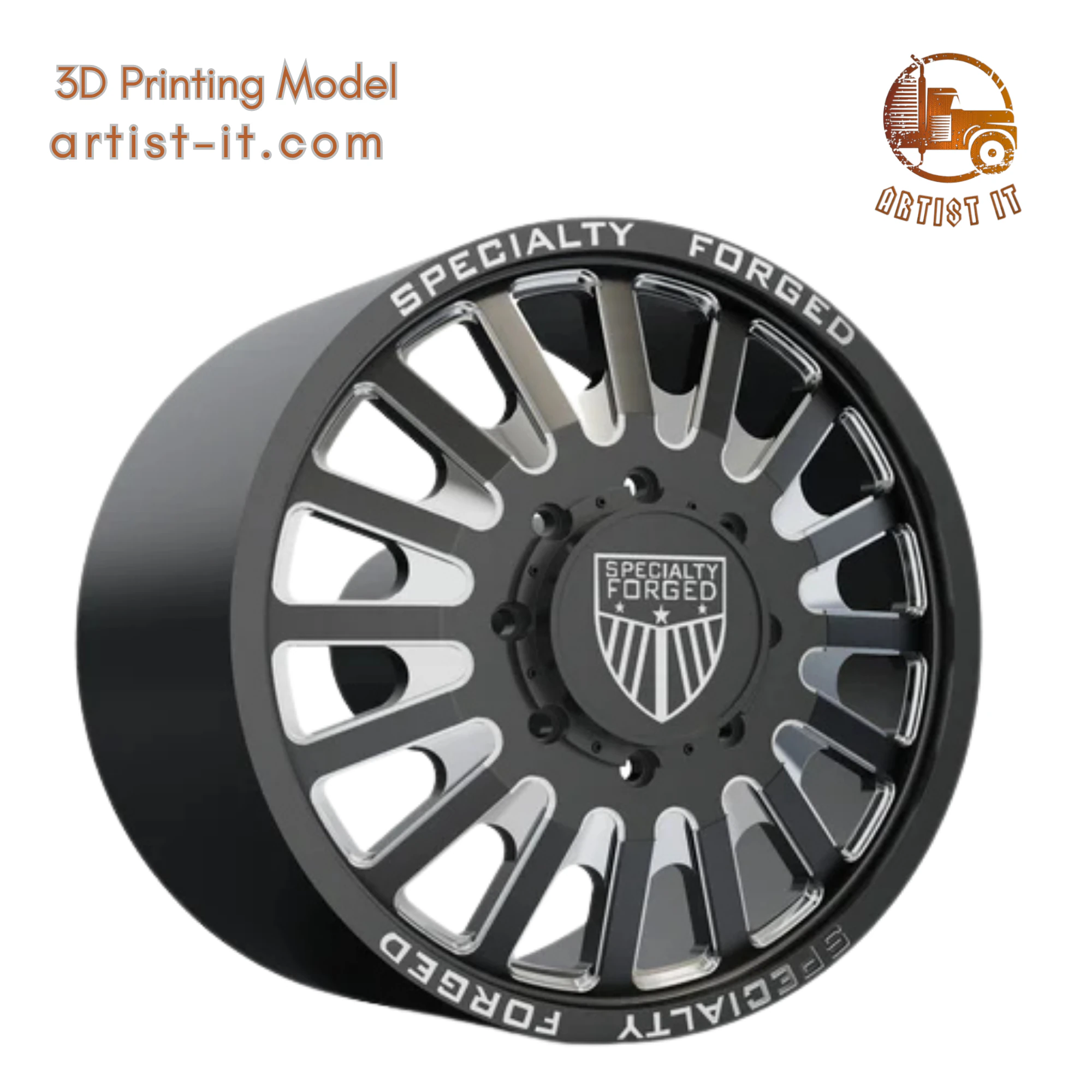 FRONT SPECIALITY FORGED D019 WHEEL 3D MODEL 3D Print Model .c4d .max .obj .3ds .fbx .stl .blend
