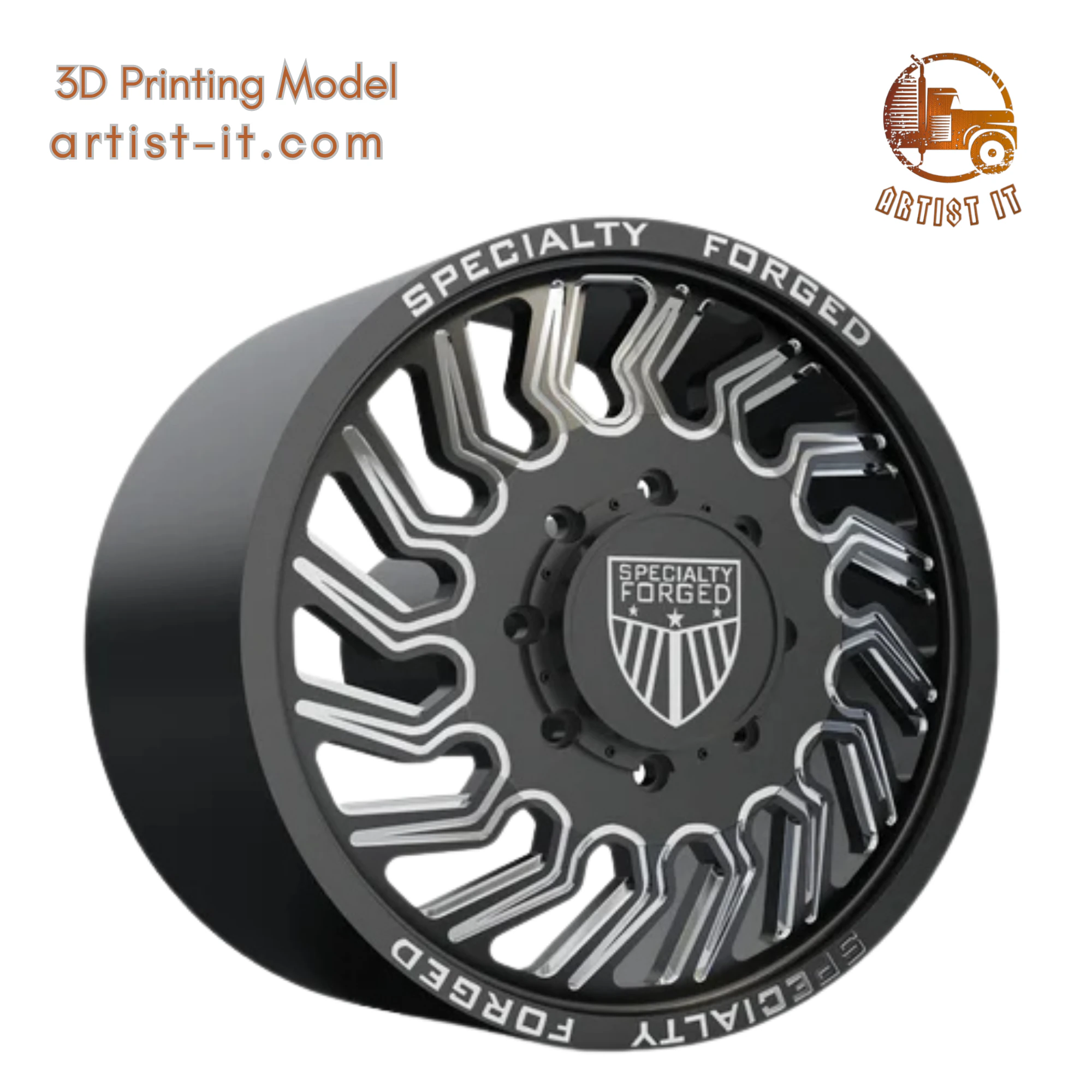 FRONT SPECIALITY FORGED D024 WHEEL 3D MODEL 3D Print Model .c4d .max .obj .3ds .fbx .stl .blend 