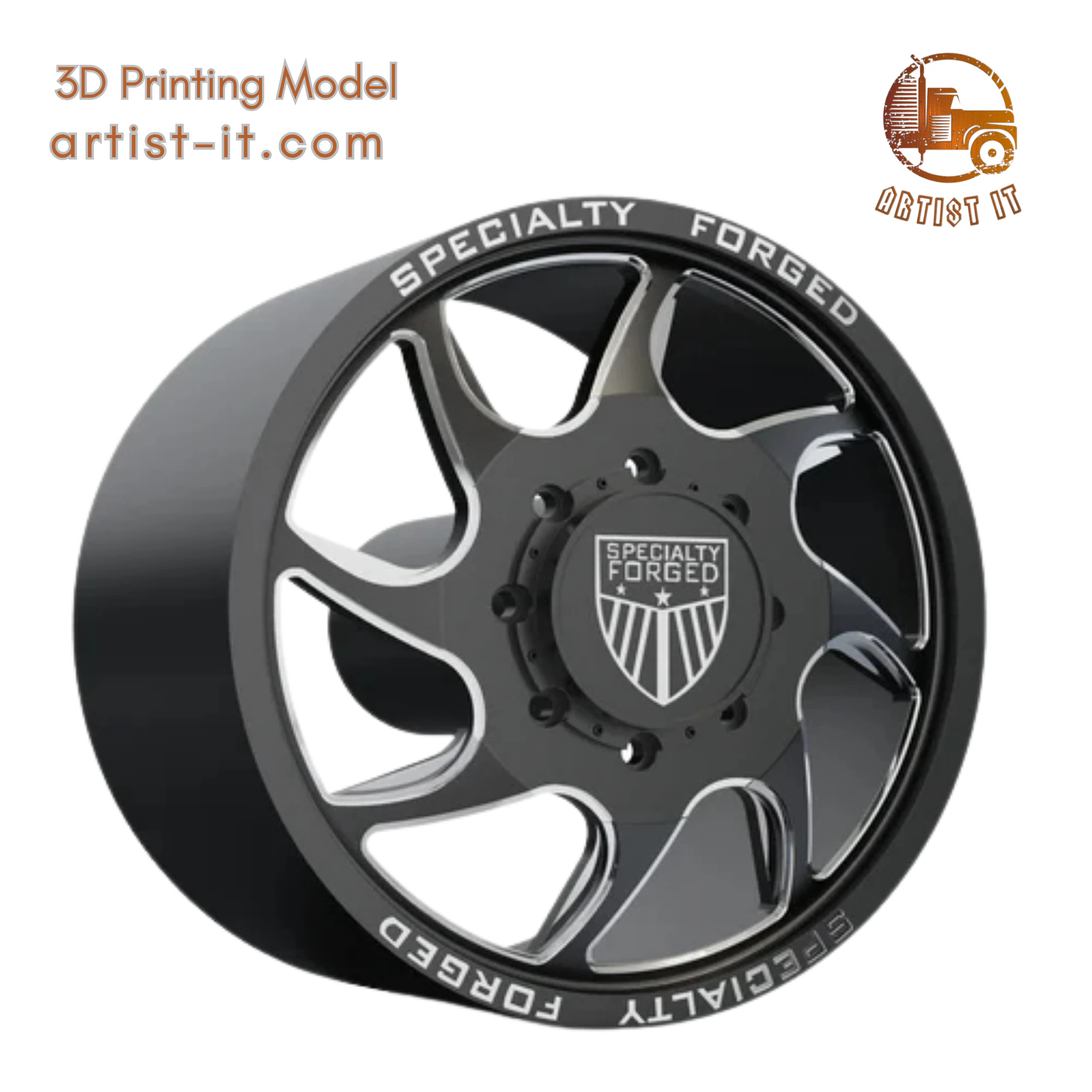 FRONT SPECIALITY FORGED D032 WHEEL 3D MODEL 3D Print Model .c4d .max .obj .3ds .fbx .stl .blend 