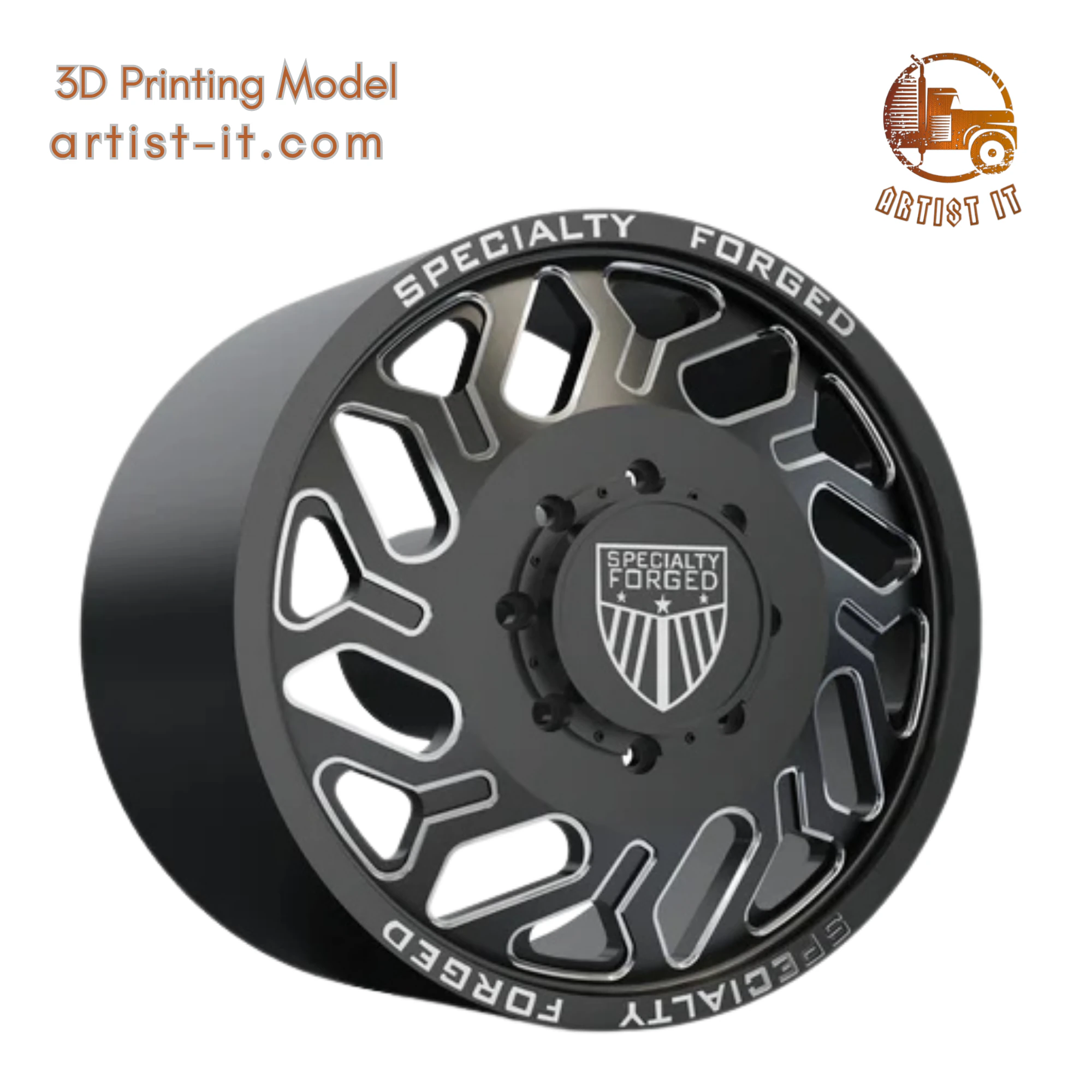 FRONT SPECIALITY FORGED D035 WHEEL 3D MODEL 3D Print Model .c4d .max .obj .3ds .fbx .stl .blend 