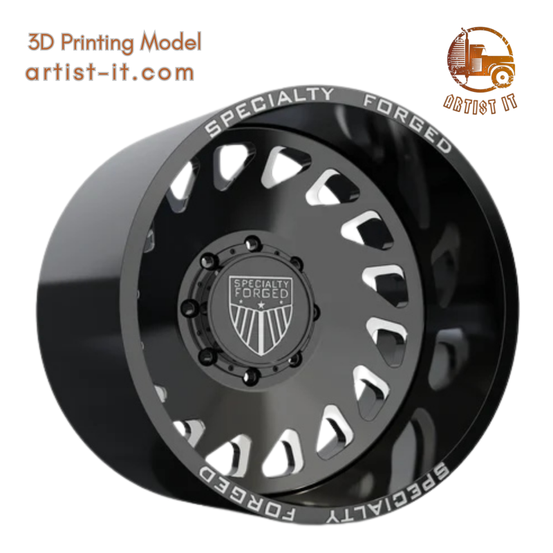 REAR SPECIALITY FORGED D001 WHEEL 3D MODEL 3D Print Model .c4d .max .obj .3ds .fbx .stl .blend 