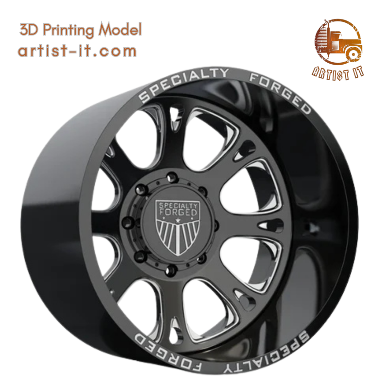 후방 특수 단조 D002 휠 3D 모델 3D 프린트 모델 .c4d .max .obj .3ds .fbx .stl .blend 