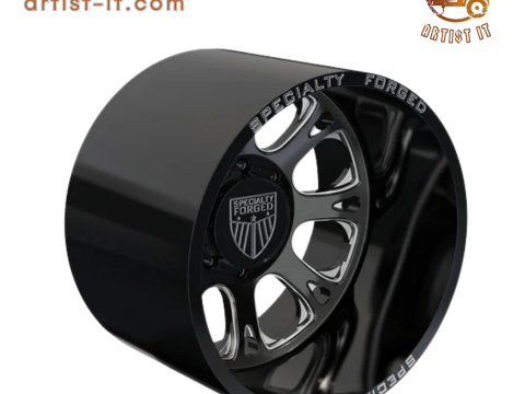 후방 특수 단조 D002 휠 3D 모델 3D 프린트 모델