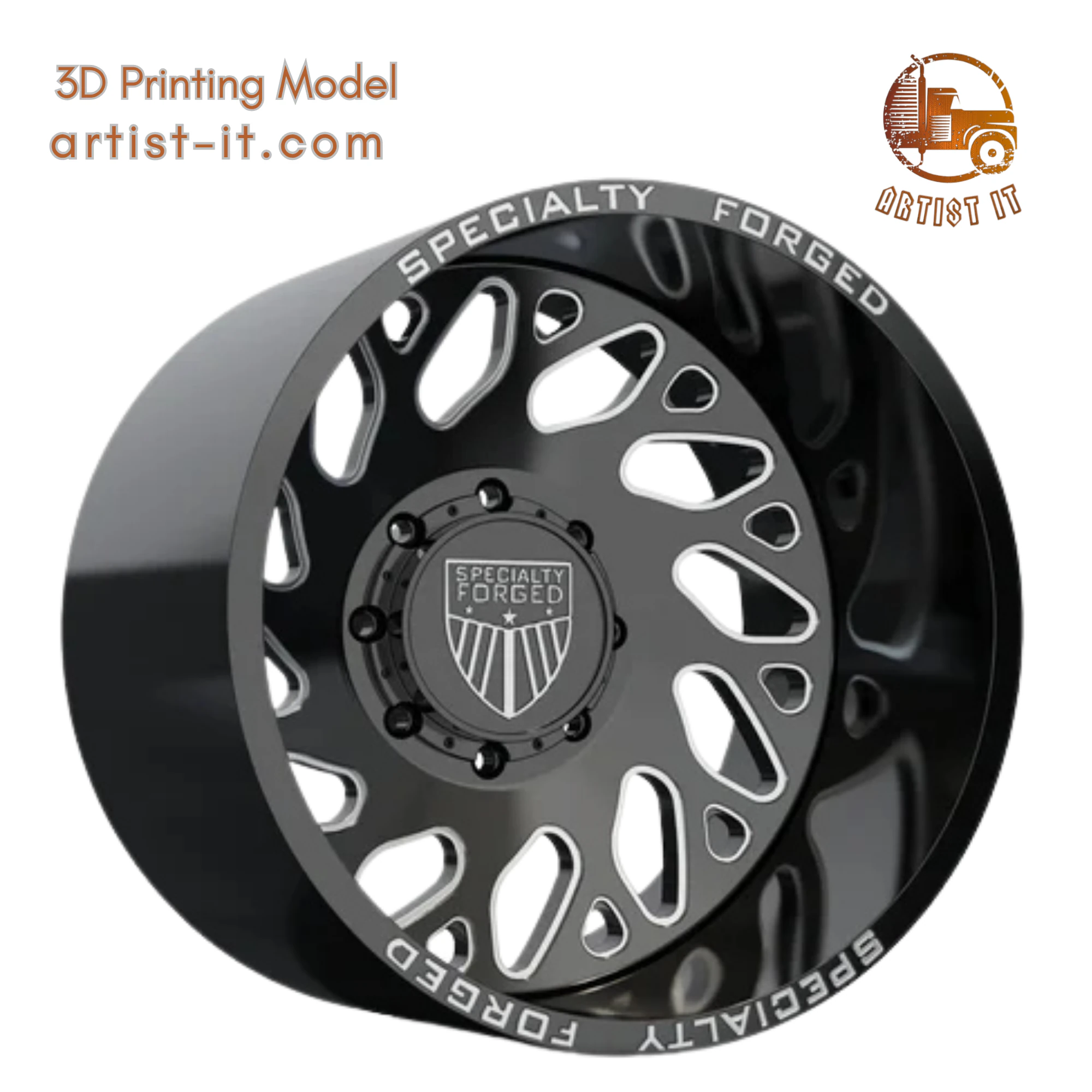REAR SPECIALITY FORGED D003 WHEEL 3D MODEL 3D Print Model .c4d .max .obj .3ds .fbx .stl .blend 