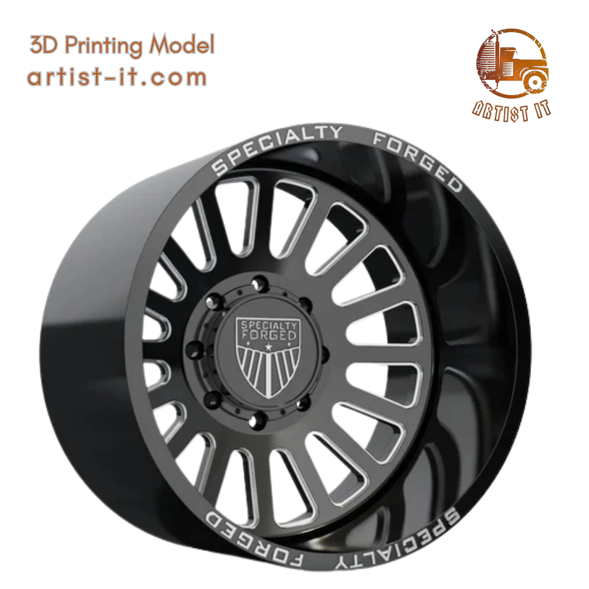 REAR SPECIALITY FORGED D004 WHEEL 3D MODEL 3D Print Model .c4d .max .obj .3ds .fbx .stl .blend 