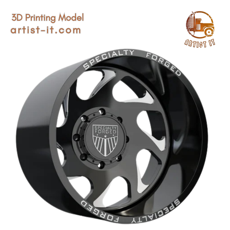 后部特种锻造 D006 车轮 3D 模型 3D 打印模型 .c4d .max .obj .3ds .fbx .stl .blend 