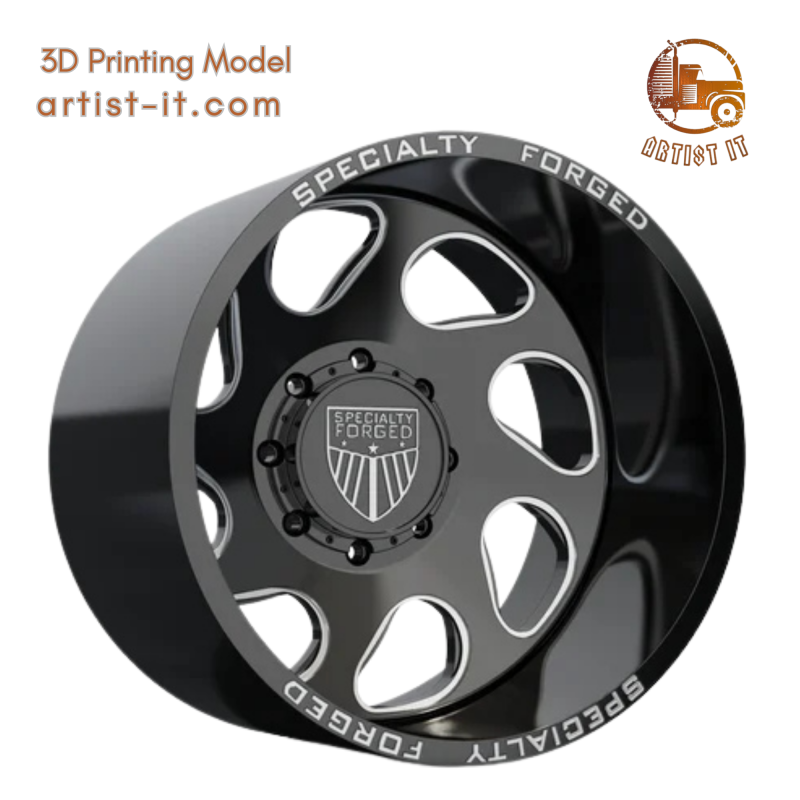 REAR SPECIALITY FORGED D007 WHEEL 3D MODEL 3D Print Model .c4d .max .obj .3ds .fbx .stl .blend 