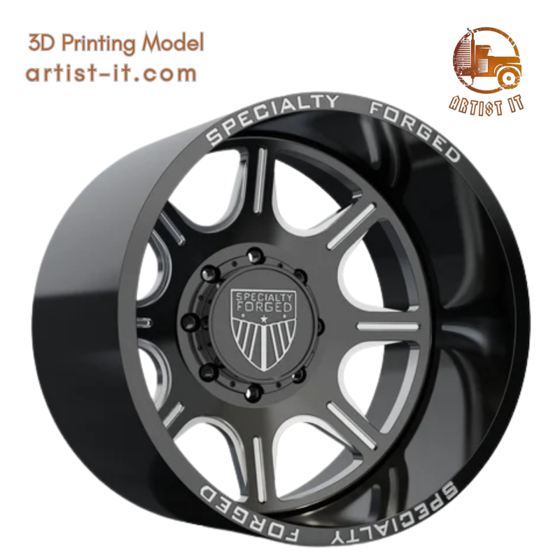 REAR SPECIALITY FORGED D10 WHEEL 3D MODEL 3D 打印模型 .c4d .max .obj .3ds .fbx .stl .blend