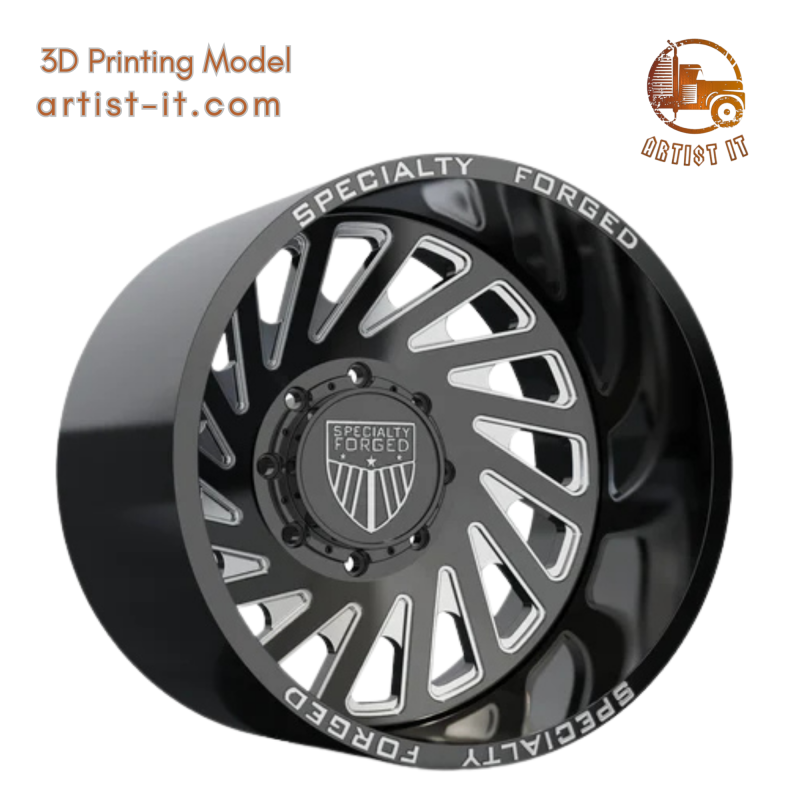 MODELLO 3D DELLA RUOTA FORGIATA SPECIALE D021 POSTERIORE Modello di stampa 3D .c4d .max .obj .3ds .fbx .stl .blend 