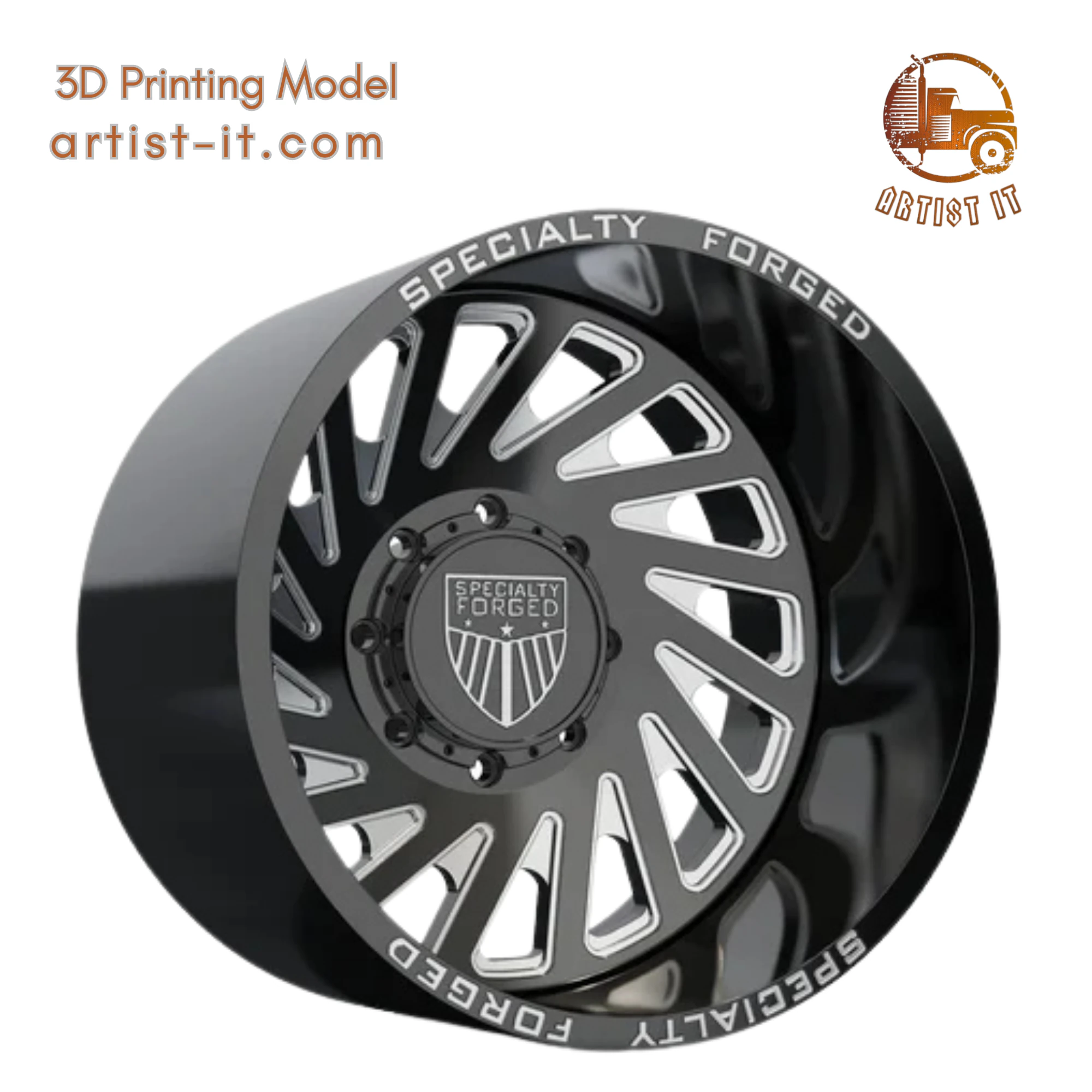 REAR SPECIALITY FORGED D021 WHEEL 3D MODEL 3D Print Model .c4d .max .obj .3ds .fbx .stl .blend