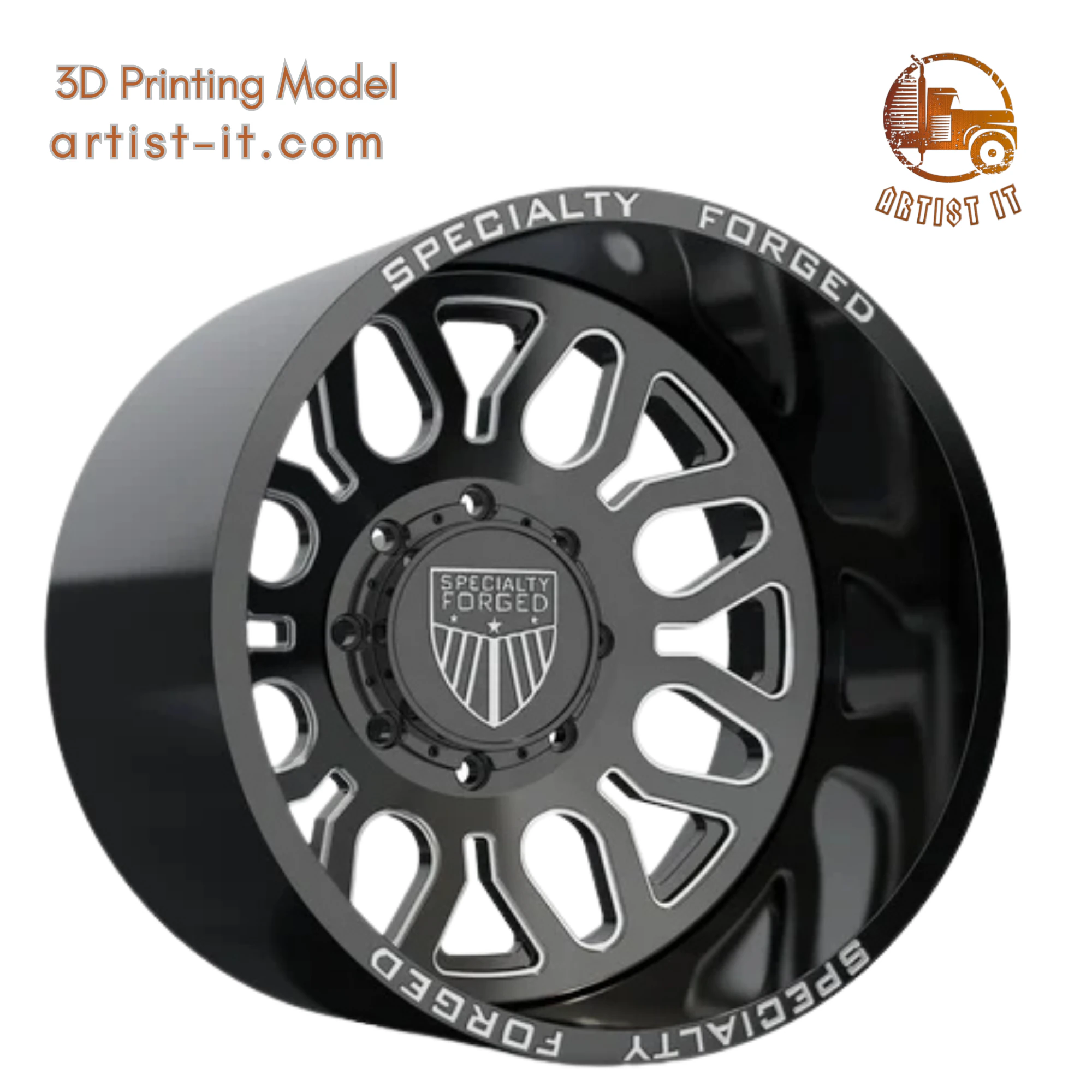 REAR SPECIALITY FORGED D023 WHEEL 3D MODEL 3D Print Model .c4d .max .obj .3ds .fbx .stl .blend 