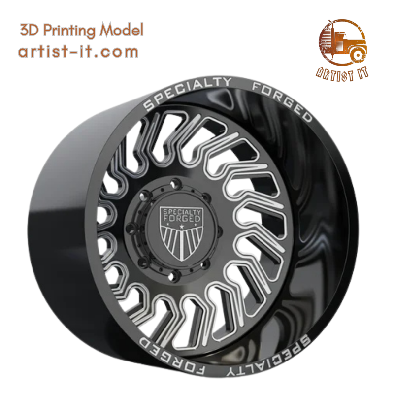 MODELLO 3D DELLA RUOTA FORGIATA SPECIALE D024 POSTERIORE Modello di stampa 3D .c4d .max .obj .3ds .fbx .stl .blend 