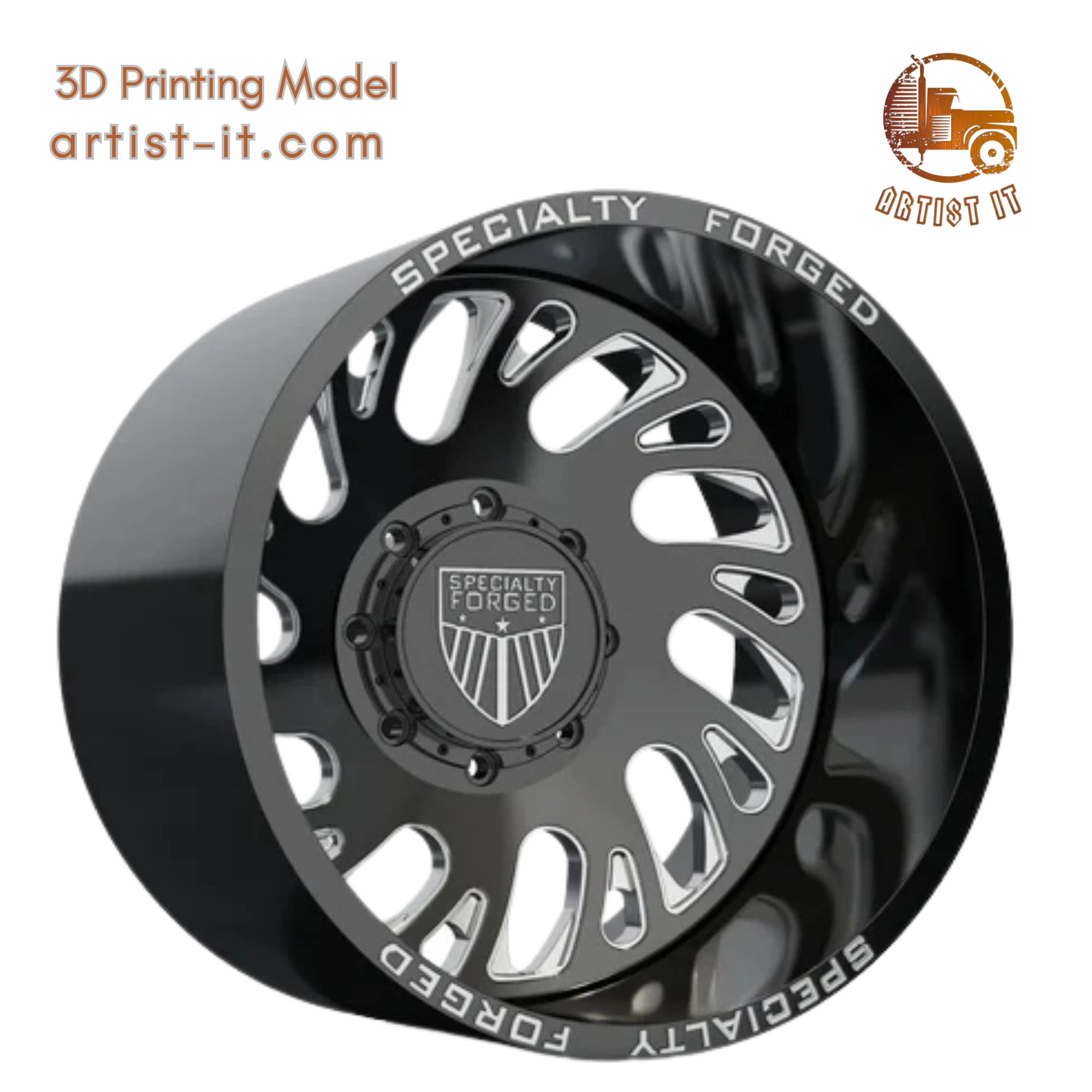 REAR SPECIALITY FORGED D034 WHEEL 3D MODEL 3D Print Model .c4d .max .obj .3ds .fbx .stl .blend 