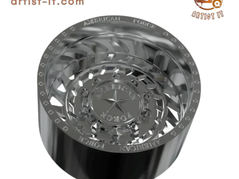 REAR AMERICAN FORCE 1 CLASSIC DRW WHEEL 3D MODEL 3D Print Model