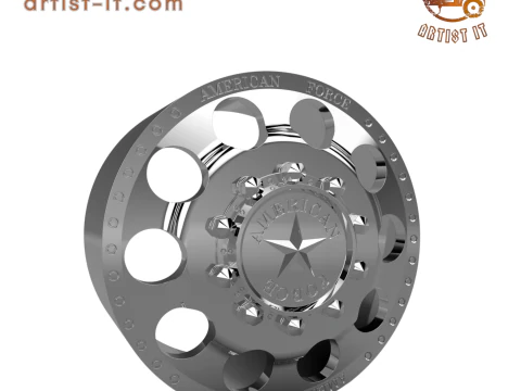 AMERICAN FORCE 5 HOLES DRW WHEEL 3D MODEL 3D Print Model