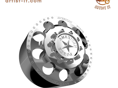 AMERICAN FORCE 5 HOLES DRW WHEEL 3D MODEL 3D printmodel