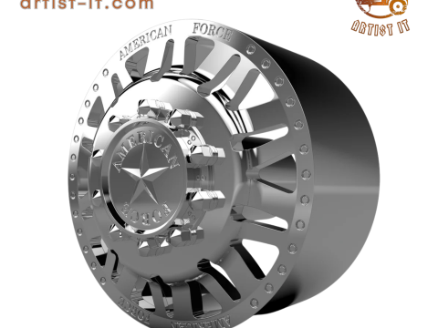 AMERICAN FORCE 9 LIBERTY DRW WHEEL 3D MODEL Model Cetak 3D