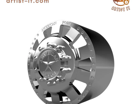 AMERICAN FORCE 23 BOLT DRW WHEEL 3D MODEL 3D Print Model