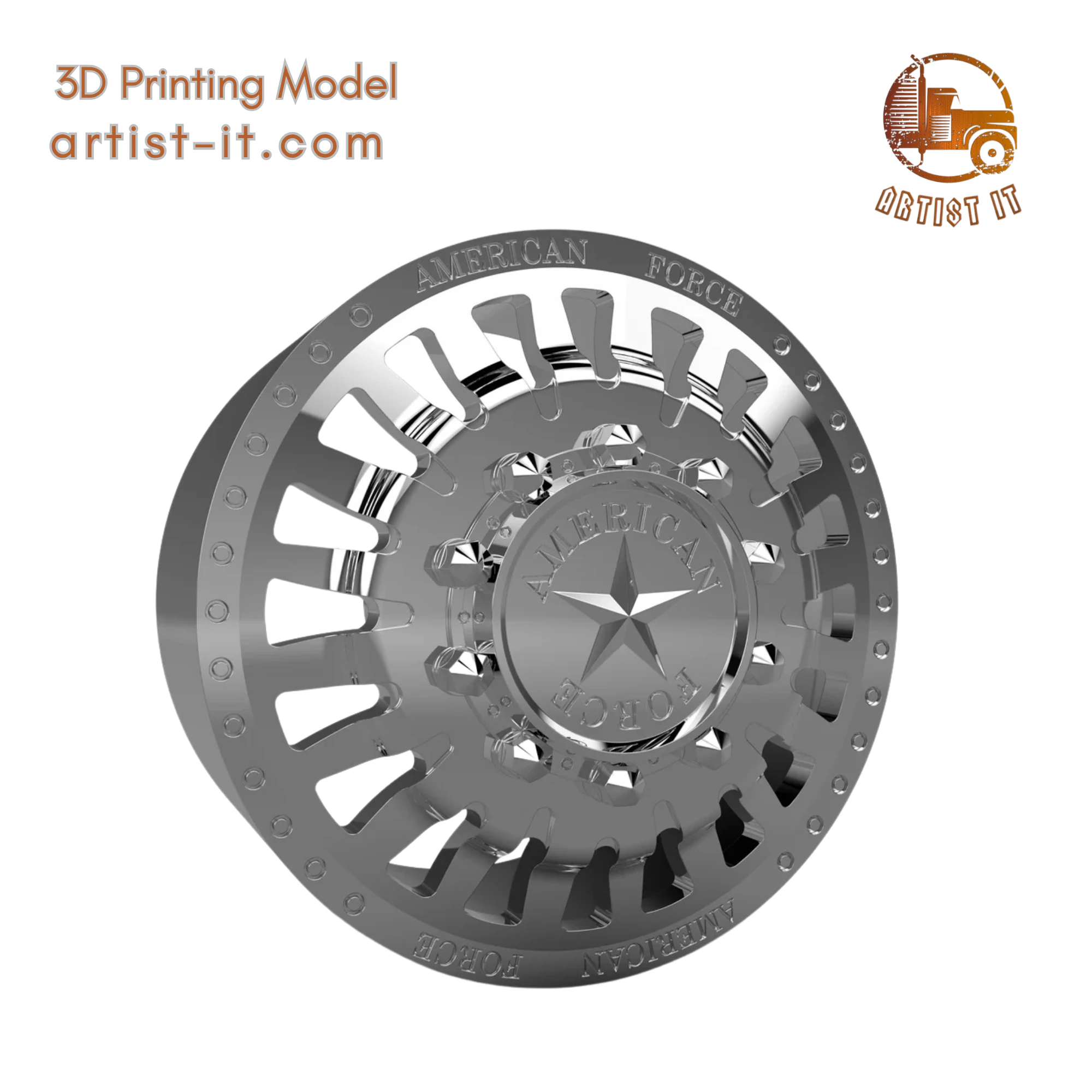 AMERICAN FORCE H91 DOOM DRW WHEEL 3D MODEL 3D Print Model .c4d .max .obj .3ds .fbx .stl .blend 