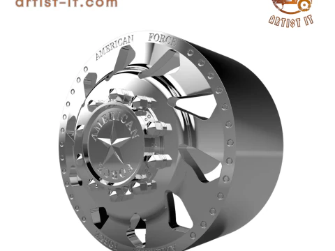 AMERICAN FORCE J02 THUNDER DRW WHEEL 3D MODEL 3D Print Model