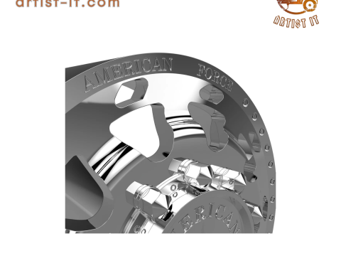 AMERICAN FORCE J04 BLOCK DRW WHEEL 3D MODEL 3D Baskı Modeli