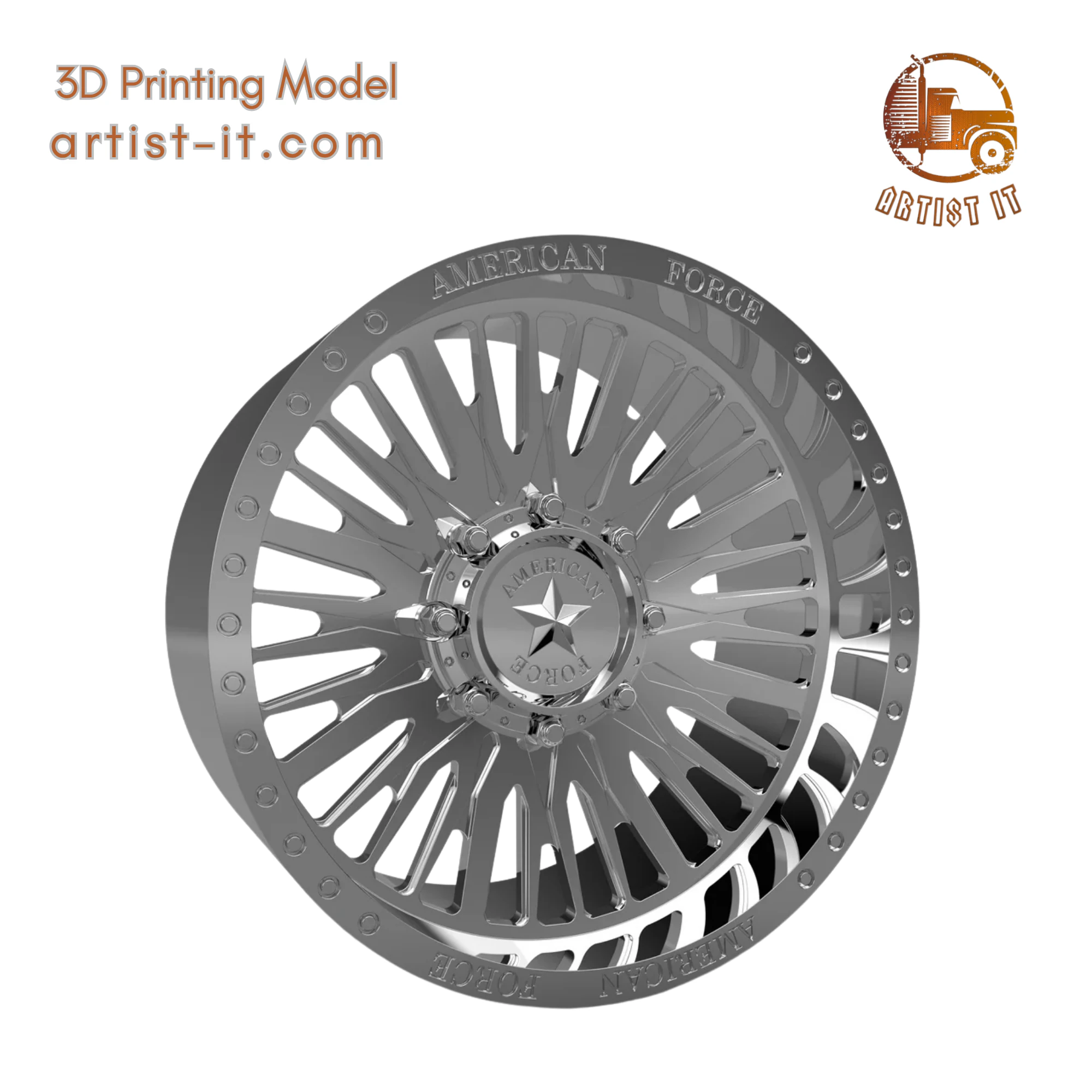 AMERICAN FORCE CK04 SPECTRUM CC WHEEL 3D MODEL 3D Print Model .c4d .max .obj .3ds .fbx .stl .blend 