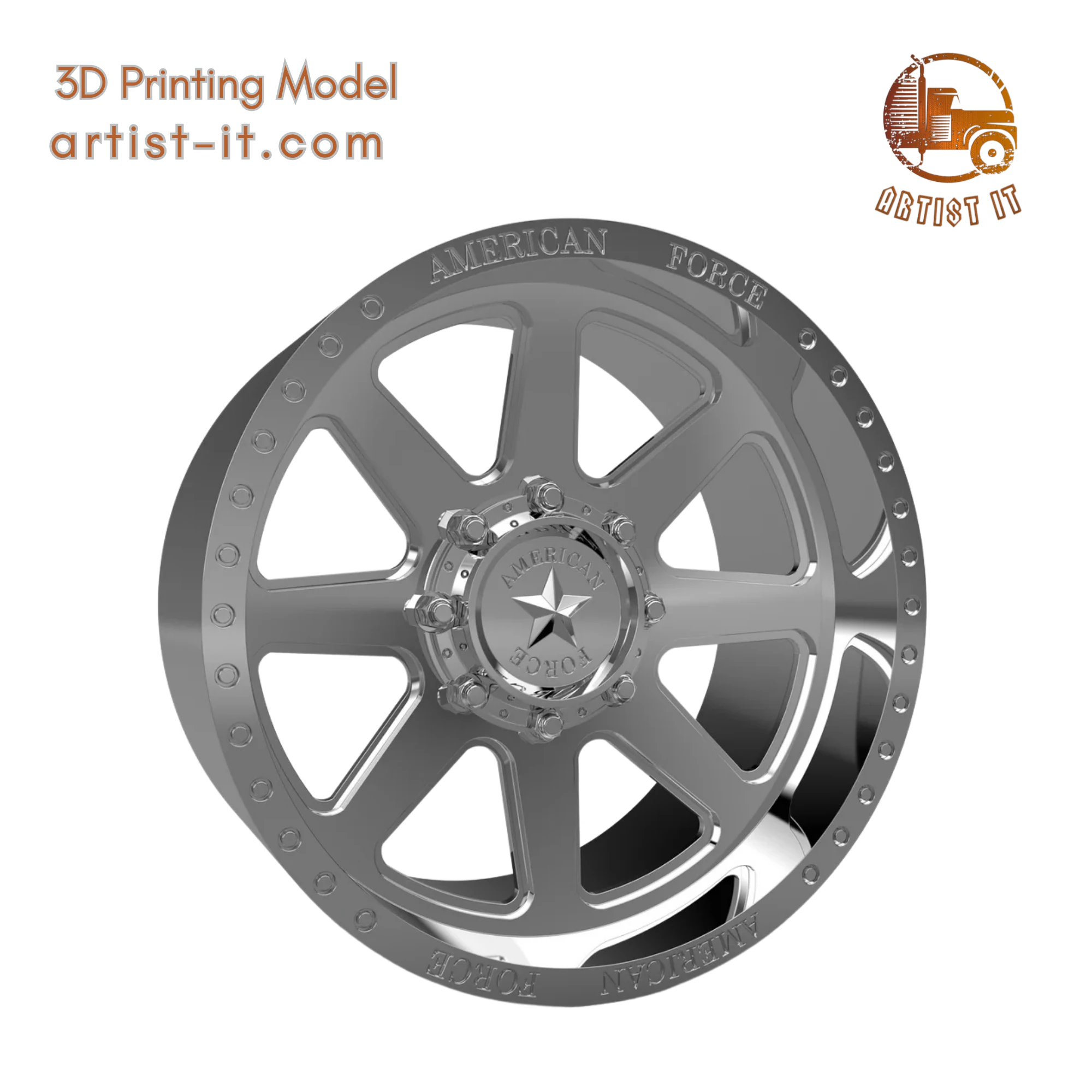 AMERICAN FORCE CK11 RIDGE CC WHEEL 3D MODEL 3D Print Model .c4d .max .obj .3ds .fbx .stl .blend