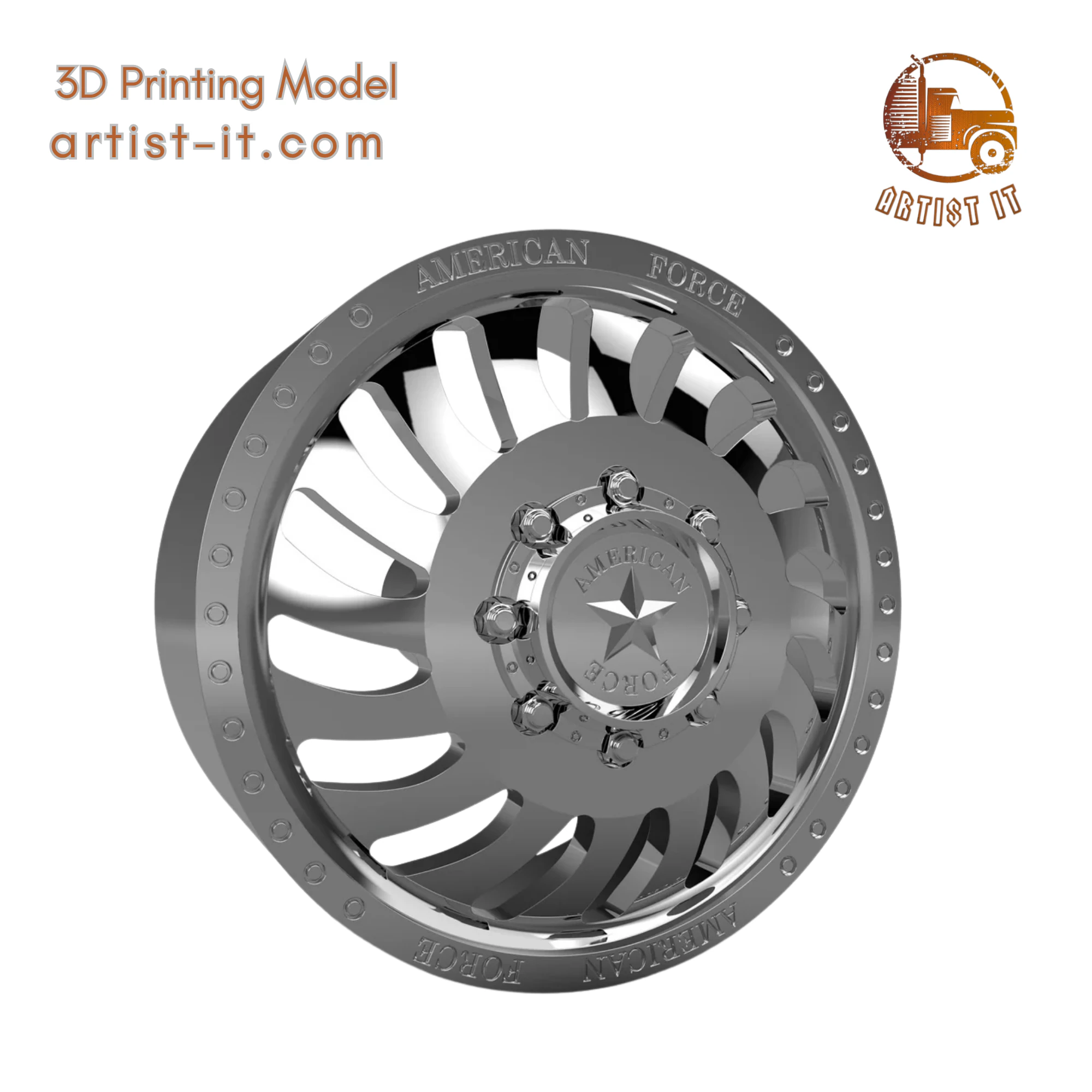 AMERICAN FORCE DB06 WAVE DBO1WHEEL 3D MODEL 3D Print Model .c4d .max .obj .3ds .fbx .stl .blend 