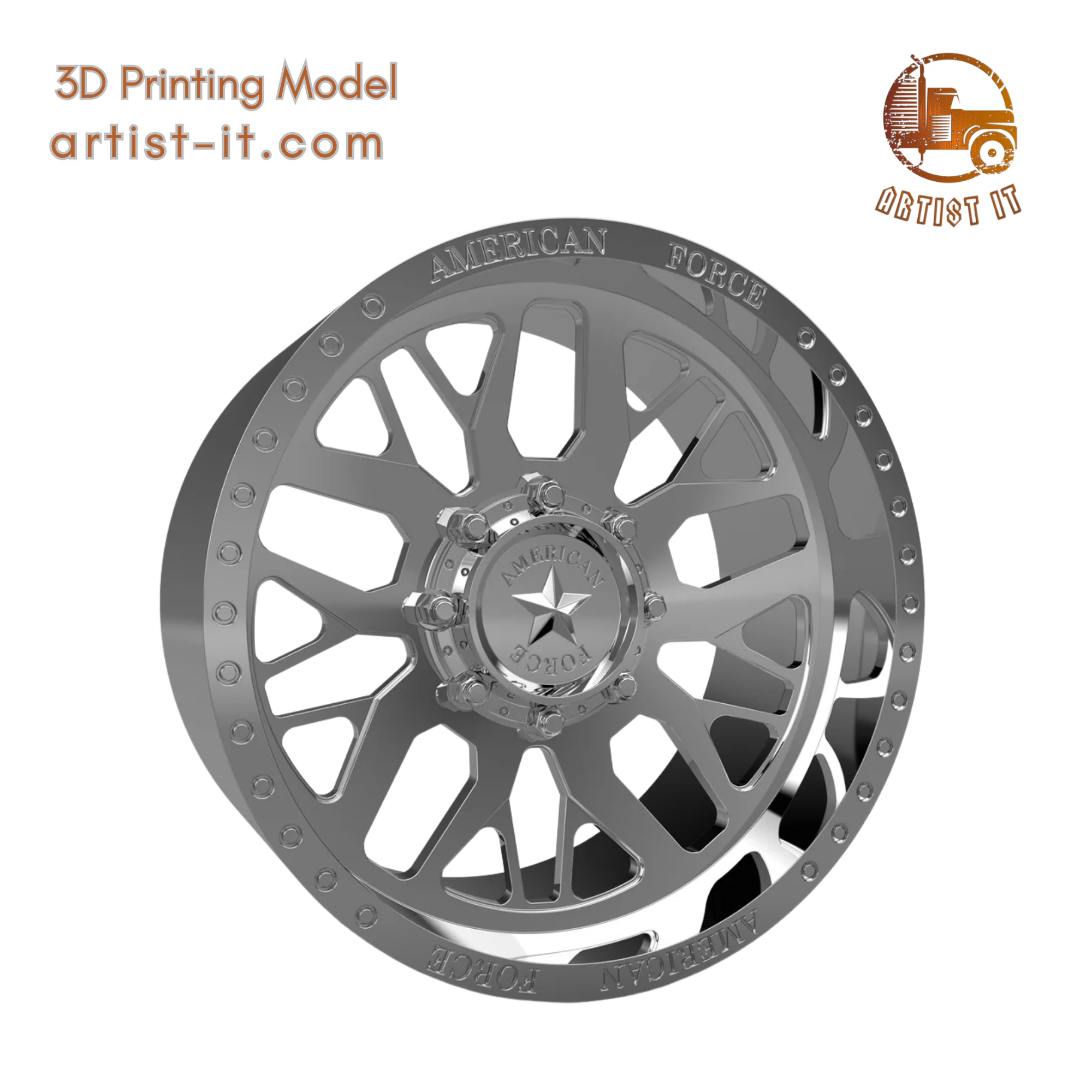AMERICAN FORCE CK18 PANIC CC WHEEL 3D MODEL 3D Print Model .c4d .max .obj .3ds .fbx .stl .blend 