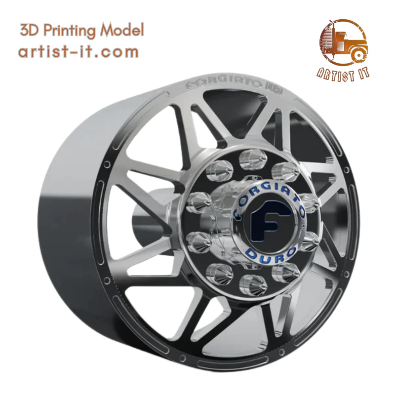 FRONT forgiato Finestro-D DURO DUALLY WHEEL 3D MODEL 3D Print Model .c4d .max .obj .3ds .fbx .stl .blend 
