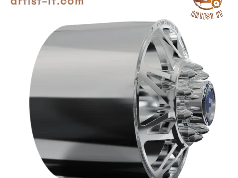 FRONT forgiato Finestro-D DURO DUALLY WHEEL 3D MODEL 3D Print Model