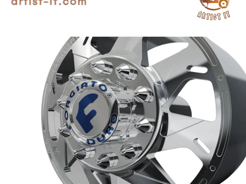 FRONT forgiato Forata DURO DUALLY WHEEL 3D MODEL 3D Print Model