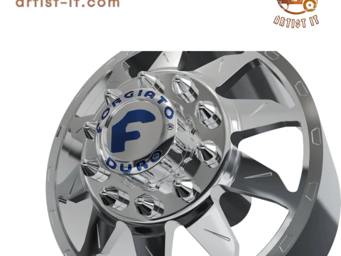 FRONT forgiato Montagna DURO DUALLY WHEEL 3D MODEL 3D Print Model