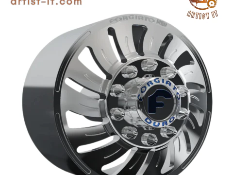 FRONT forgiato Turbinata DURO DUALLY WHEEL3D MODEL 3D Print Model