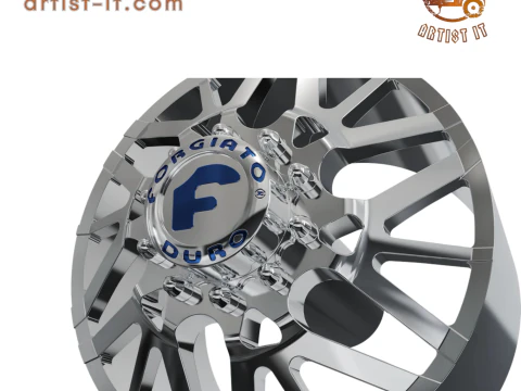 FRONT forgiato Twisted Maglia-D DURO DUALLY WHEEL 3D MODEL 3D Print Model