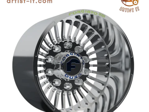 REAR forgiato Cablata-D DURO DUALLY WHEEL 3D MODEL 3D Print Model