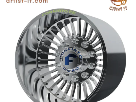REAR forgiato Cablata-D DURO DUALLY WHEEL 3D MODEL 3D Print Model