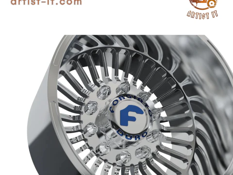REAR forgiato Cablata-D DURO DUALLY WHEEL 3D MODEL 3D Print Model