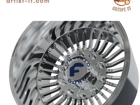 REAR forgiato Cablata-D DURO DUALLY WHEEL 3D MODEL 3D Print Model