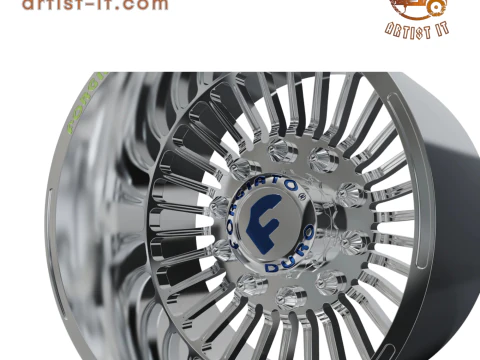REAR forgiato Cablata-D DURO DUALLY WHEEL 3D MODEL 3D Print Model