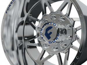 REAR forgiato Finestro-D DURO DUALLY WHEEL 3D MODEL 3D Baskı Modeli