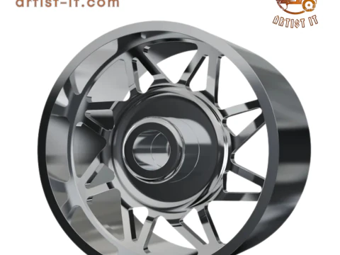 REAR forgiato Finestro-D DURO DUALLY WHEEL 3D MODEL 3D Print Model