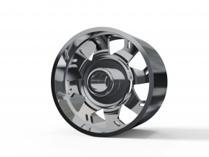 REAR forgiato Forata DURO DUALLY WHEEL 3D MODEL 3Dプリントモデル