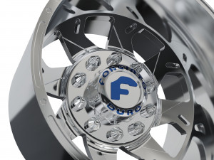 REAR forgiato Forata DURO DUALLY WHEEL 3D MODEL 3Dプリントモデル