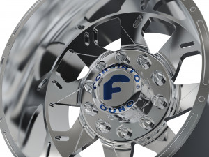 REAR forgiato Forata DURO DUALLY WHEEL 3D MODEL 3Dプリントモデル