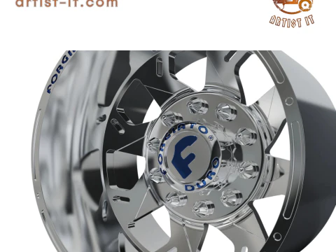 REAR forgiato Forata DURO DUALLY WHEEL 3D MODEL 3D Print Model