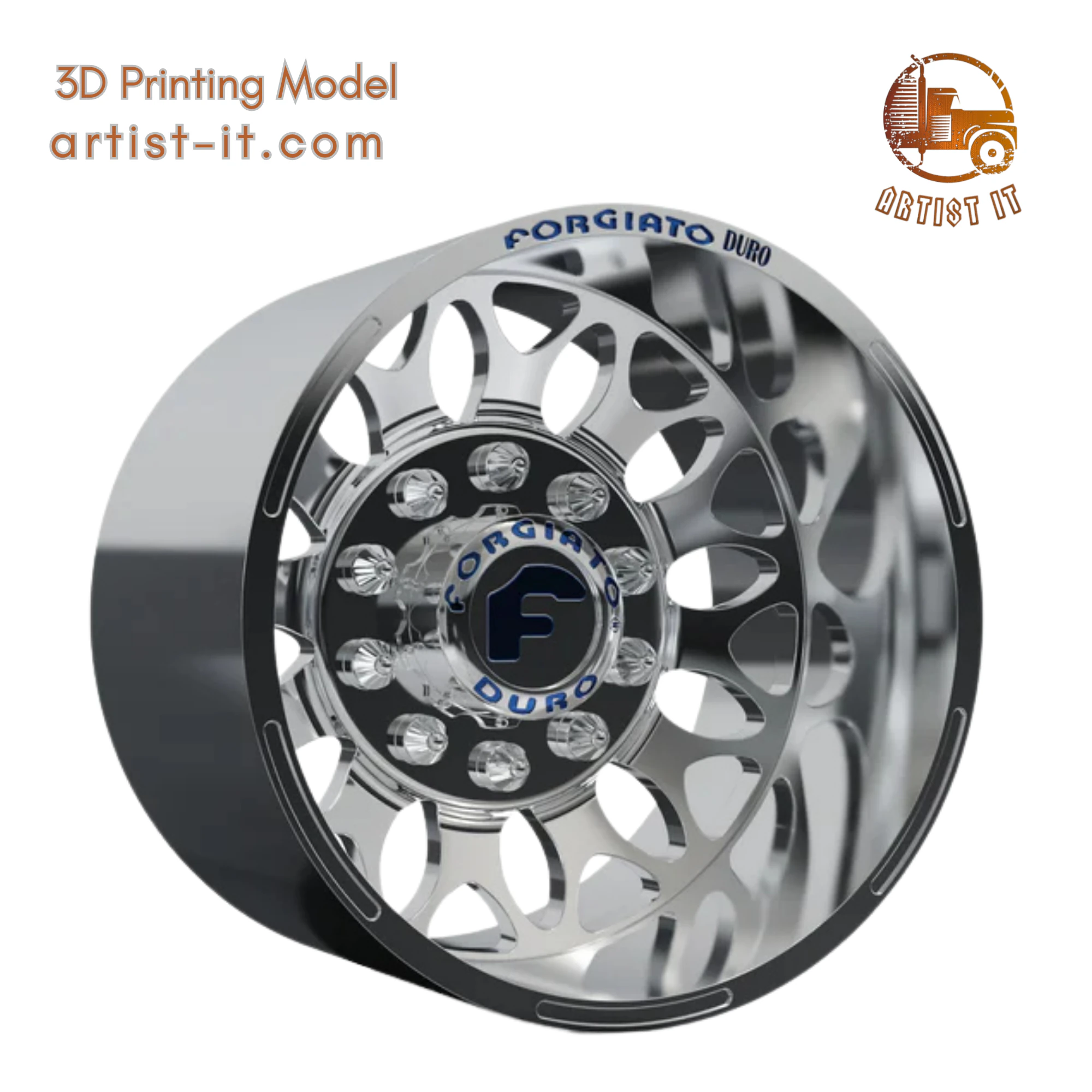 REAR forgiato Grano- DURO DUALLY WHEEL3D MODEL 3D Print Model .c4d .max .obj .3ds .fbx .stl .blend
